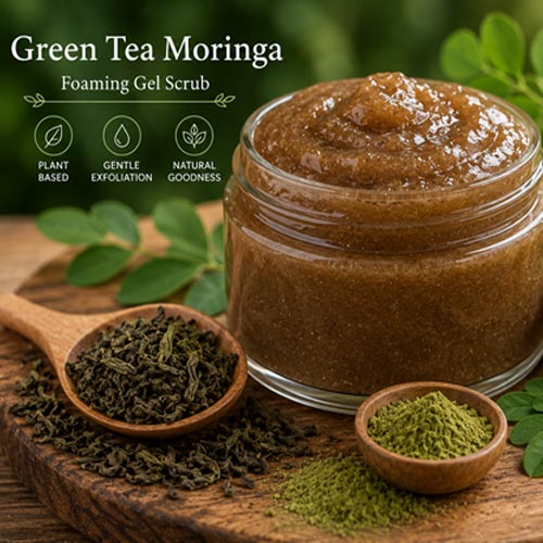 Green Tea Moringa Foaming Gel Scrub