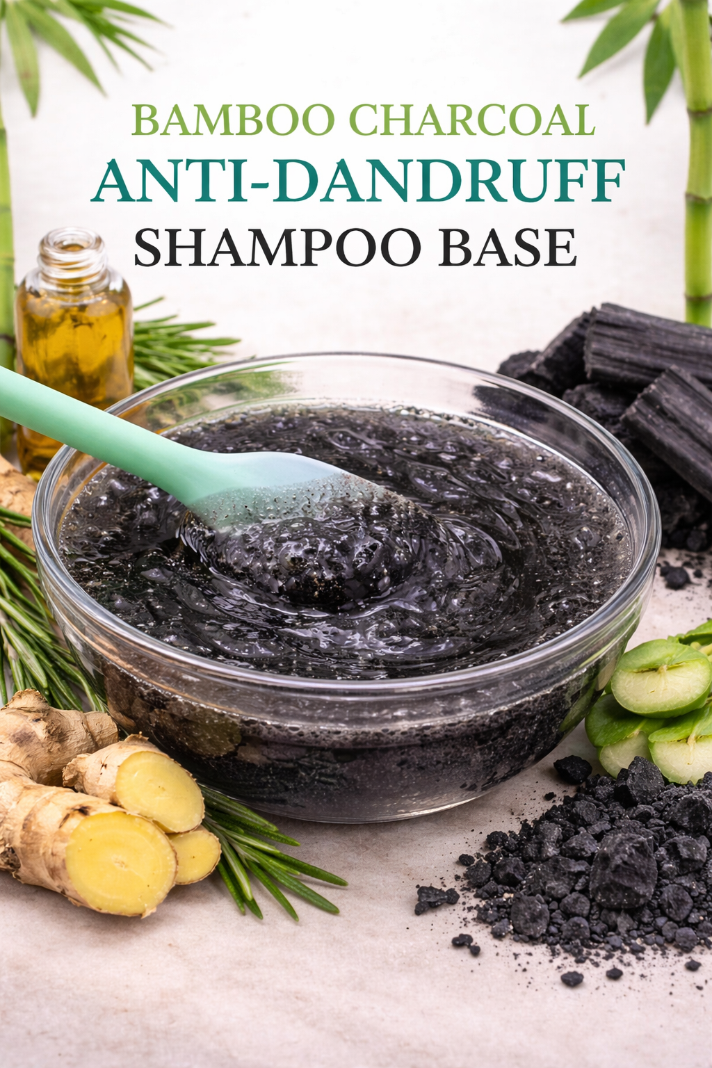 Bamboo Charcoal Anti Dandruff Shampoo Base (PH Balanced)