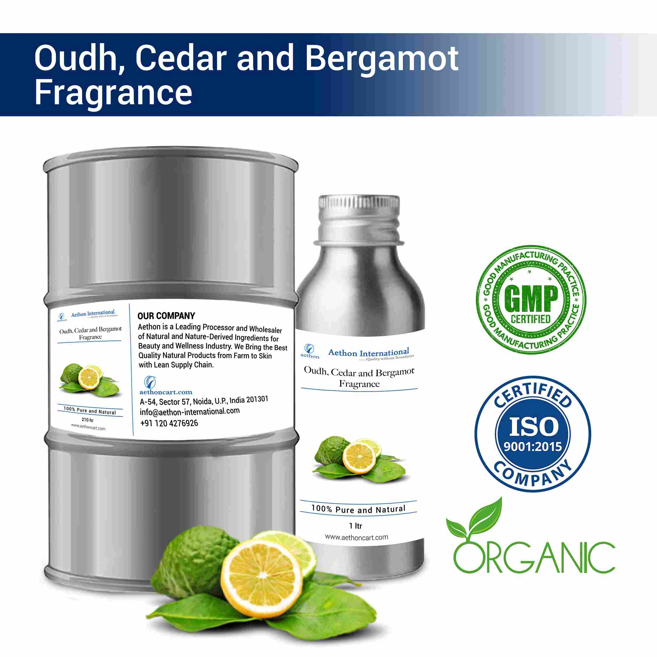 Oudh, Cedar and Bergamot Fragrance